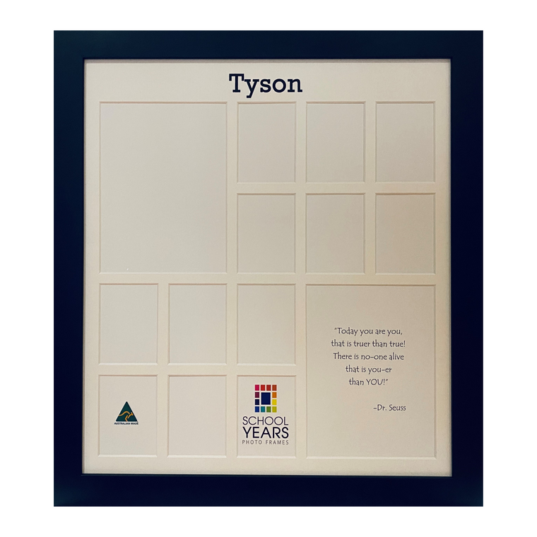 Personalised Large Frame (with Pre-School) - BLACK