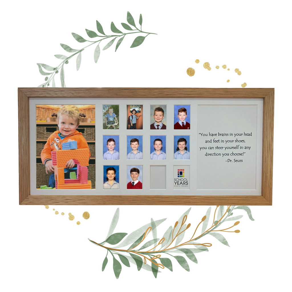 School Years Photo Frames - Medium OAK (with Pre-School)