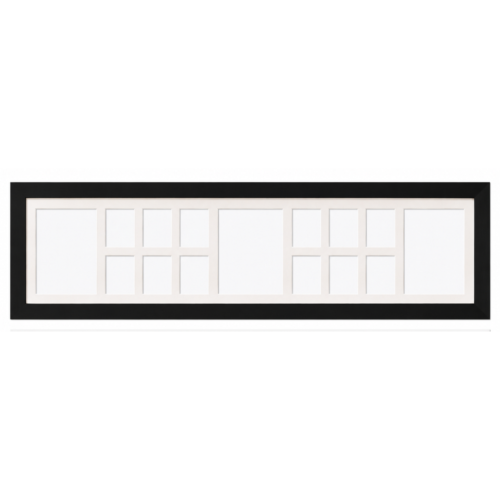 Black Large Landscape School Years Photo Frame Milestone Edition with three large milestone portrait openings