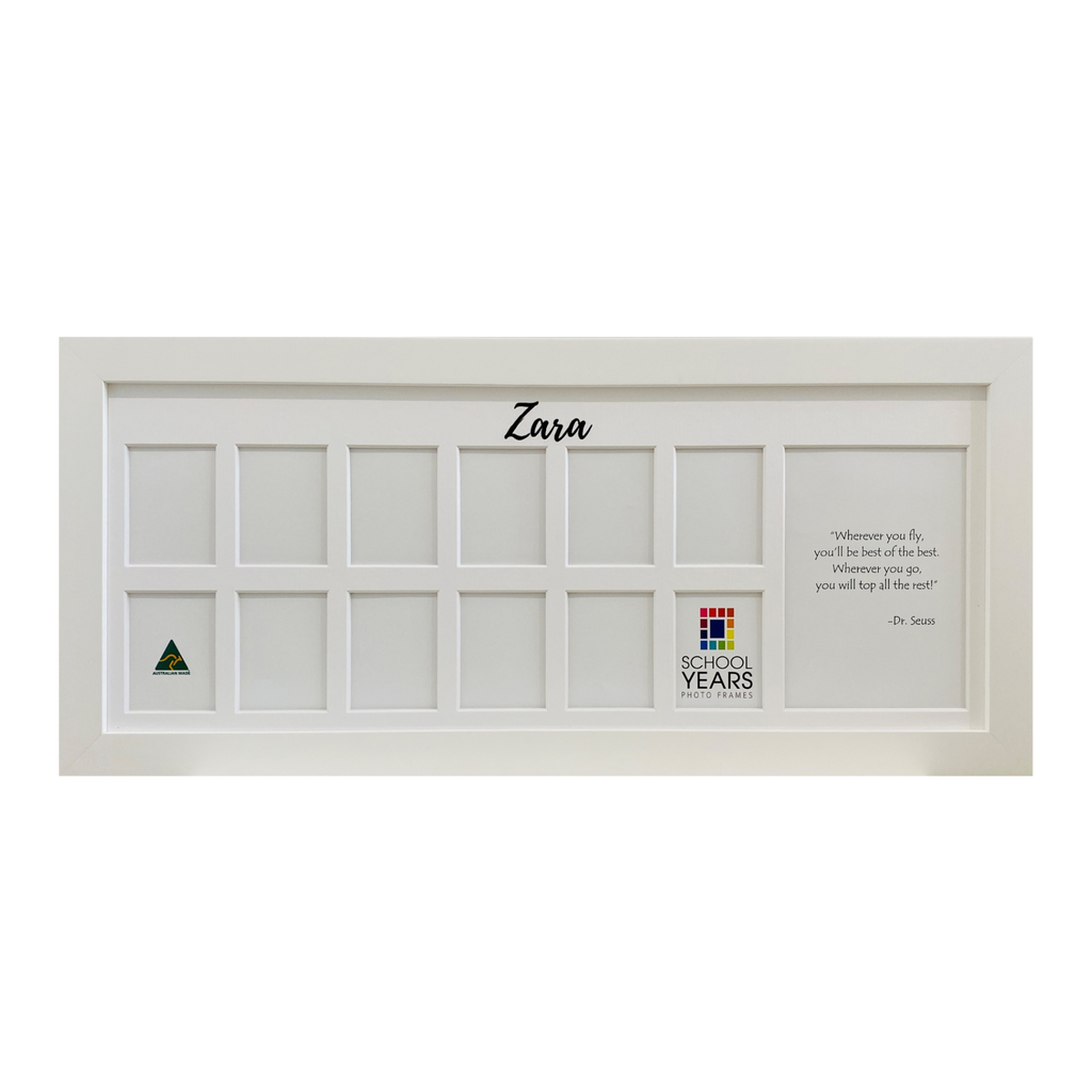 Personalised Large Landscape Frame - WHITE