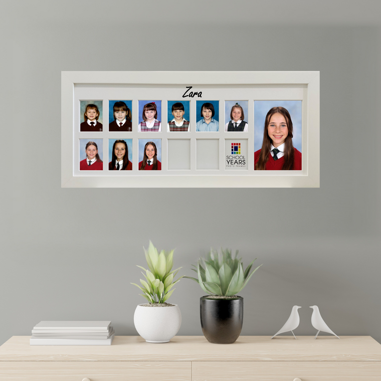 Personalised Large Landscape Frame - WHITE