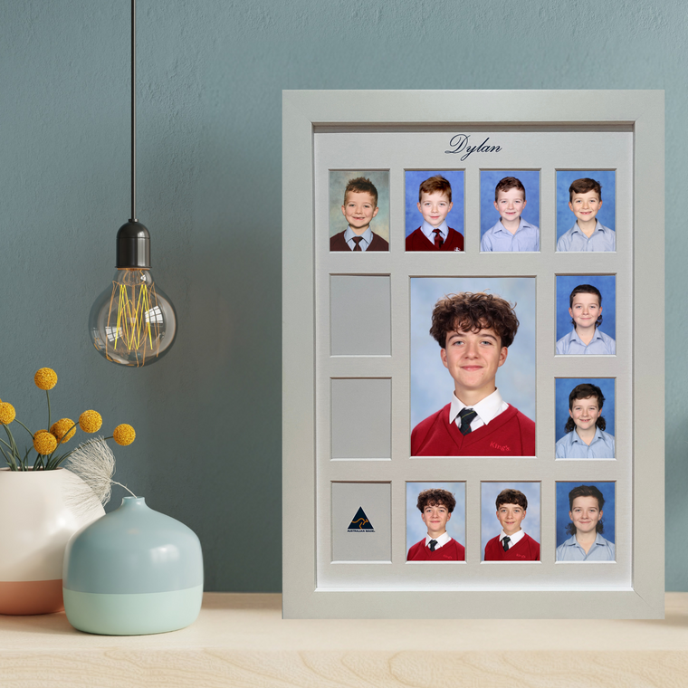Personalised Large School Years Photo Frame - WHITE