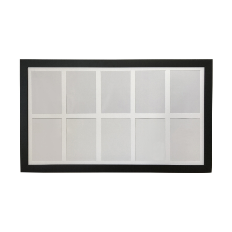 Black Gallery School Years Photo Frame displaying 10 standard 5x7 inch school photos