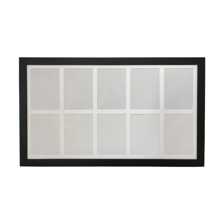 Black Gallery School Years Photo Frame displaying 10 standard 5x7 inch school photos