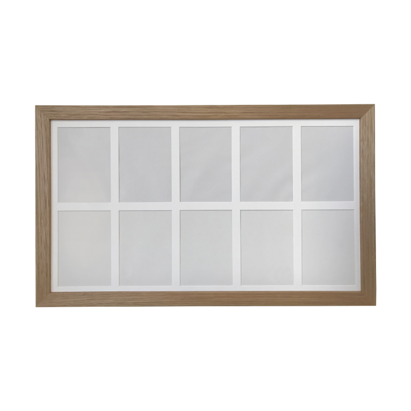 Oak Gallery School Years Photo Frame displaying 10 standard 5x7 inch school photos