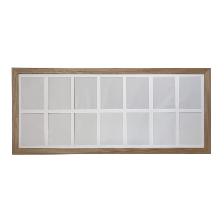 Oak Gallery School Years Photo Frame displaying 14 standard 5x7 inch (13x18cm) school photos