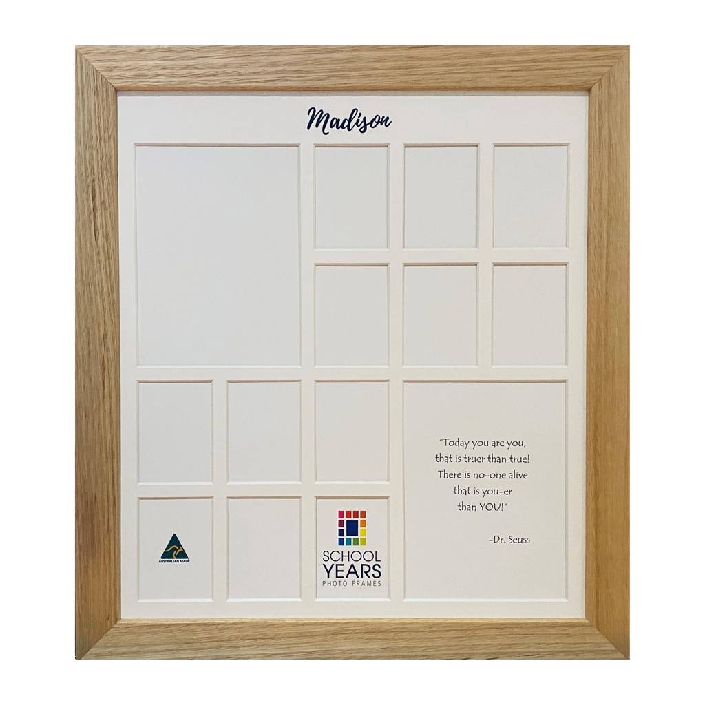 Personalised Large Frame (with Pre-School) - OAK
