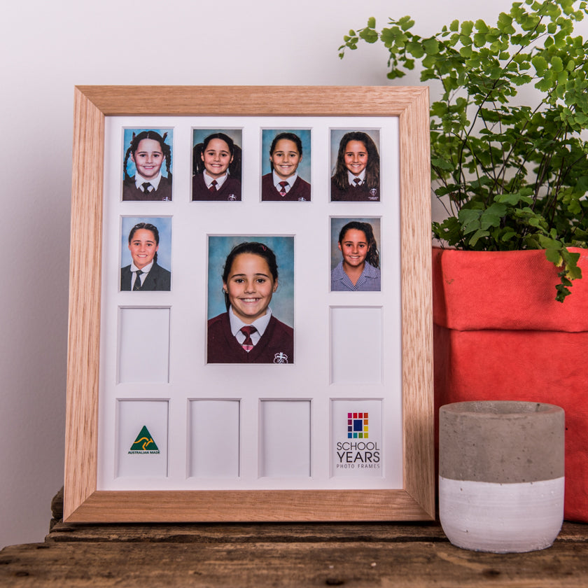 School Years Photo Frame – Small – Reception to Year 12 – Oak - School ...