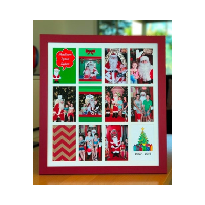 Gallery - 12 Photos (4x6") or Christmas Frame (Red, Black & White)