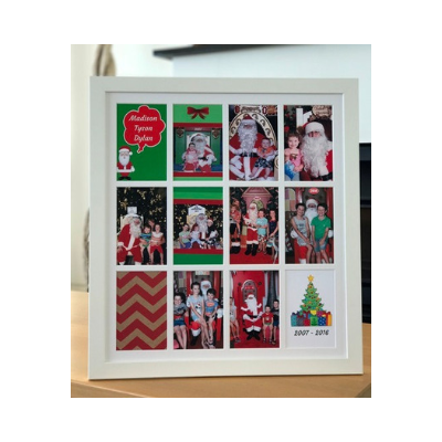 Gallery - 12 Photos (4x6") or Christmas Frame (Red, Black & White)